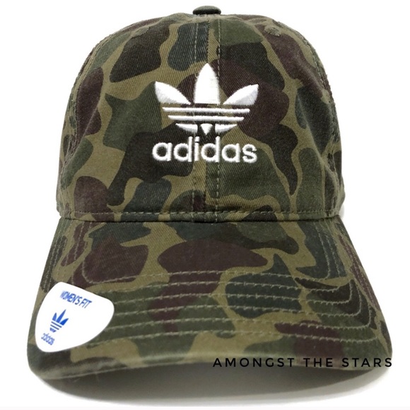 adidas trefoil camo strapback hat